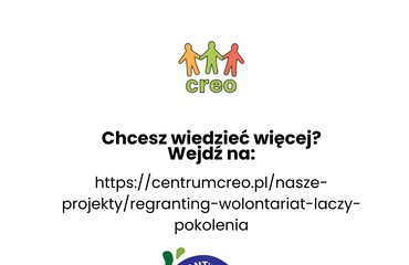 Konkurs regrantingowy: Wolontariat łączy Pokolenia