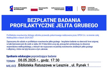 Bezpłatne badania profilaktyczne jelita grubego
