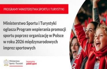 Program wspierania promocji sportu poprzez organizację w Polsce w roku 2026 międzynarodowych imprez sportowych