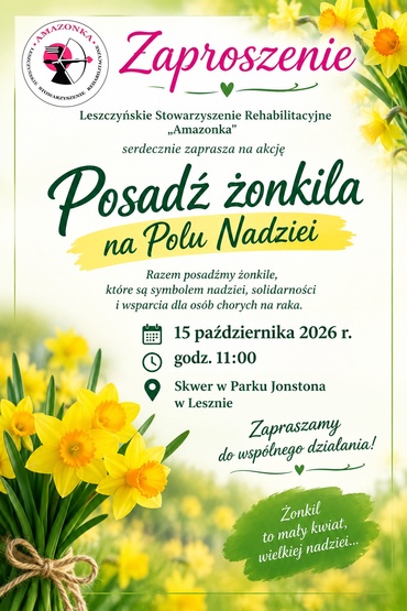 Posiadż żonkila na polu nadziei.