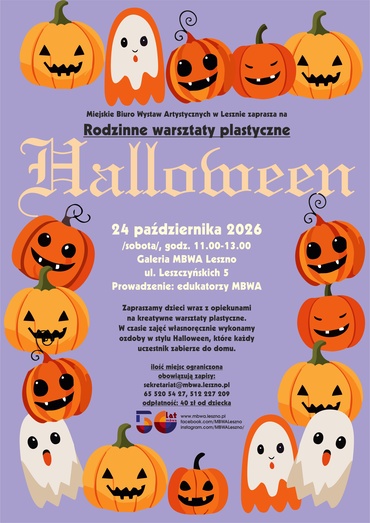 Rodzinne warsztaty plastyczne Halloween w MBWA Leszno